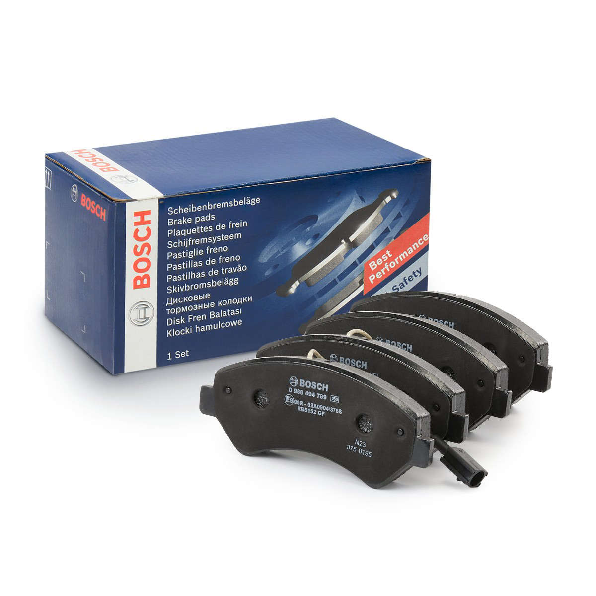 0986494799 Bosch Передні гальмівні колодки