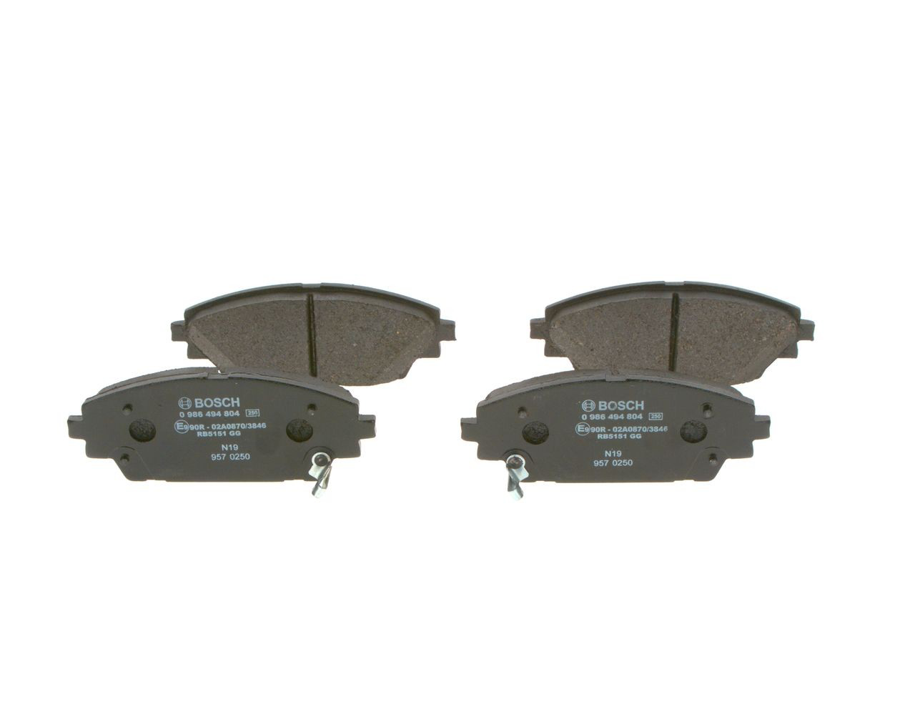 0986494804 Bosch Передні гальмівні колодки
