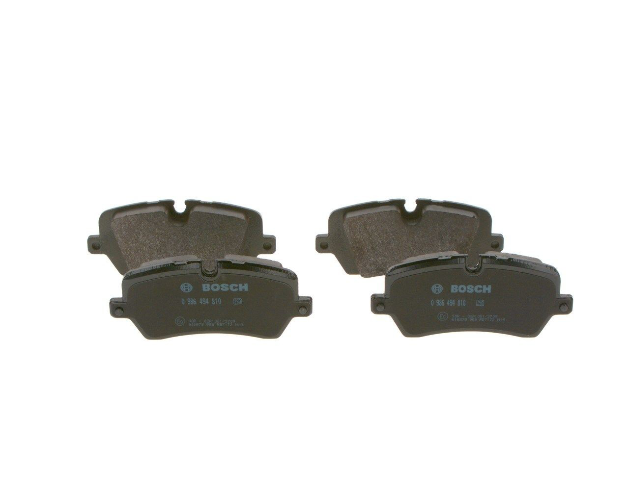 0986494810 Bosch Колодки гальмівні задні, дискові