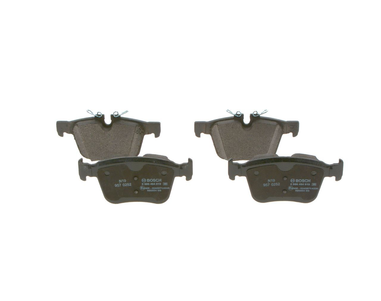 0986494819 Bosch Колодки гальмівні задні, дискові