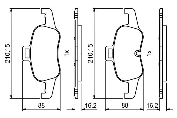 Купити 0986494820 Bosch Колодки гальмівні передні, дискові