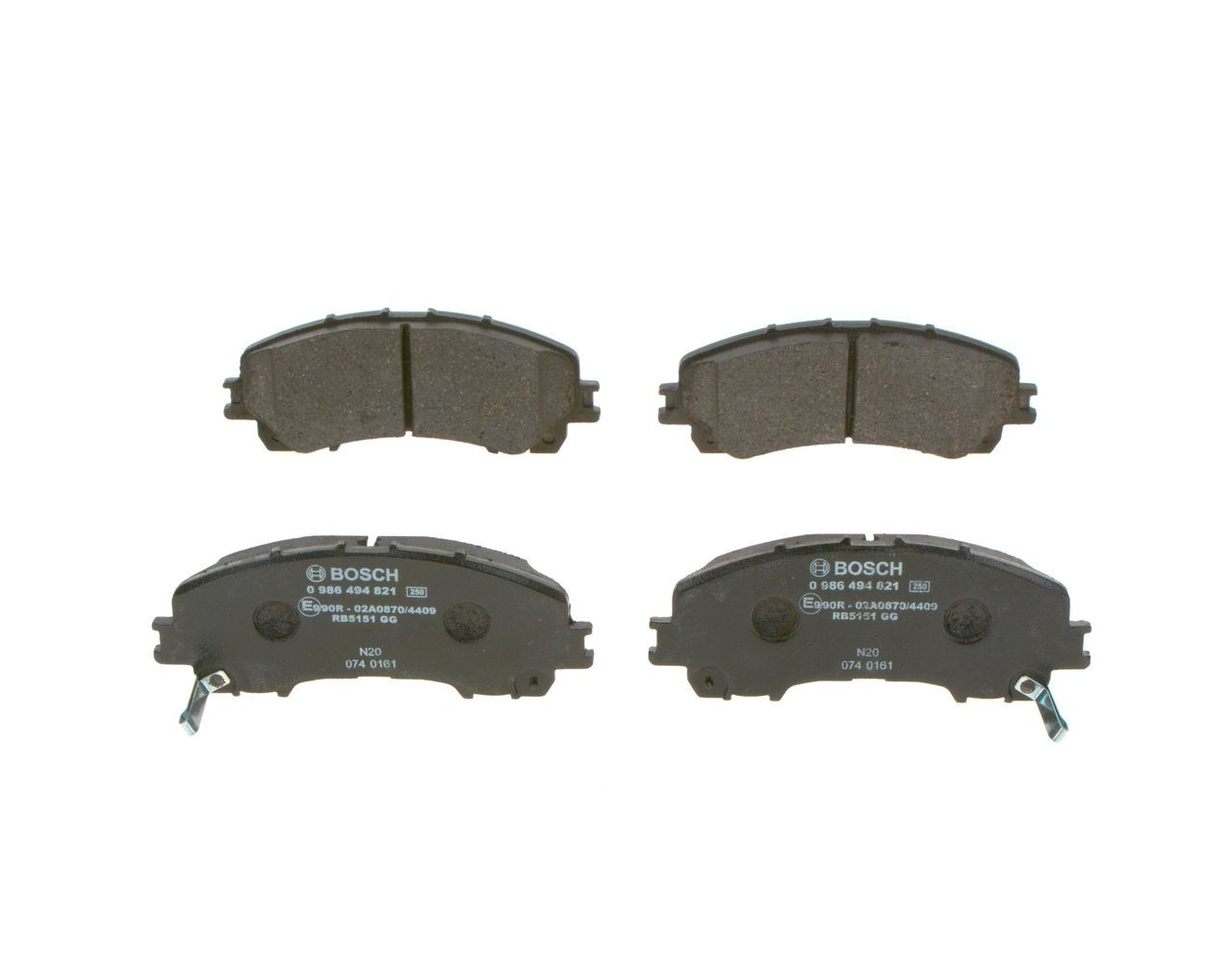 0986494821 Bosch Передні гальмівні колодки