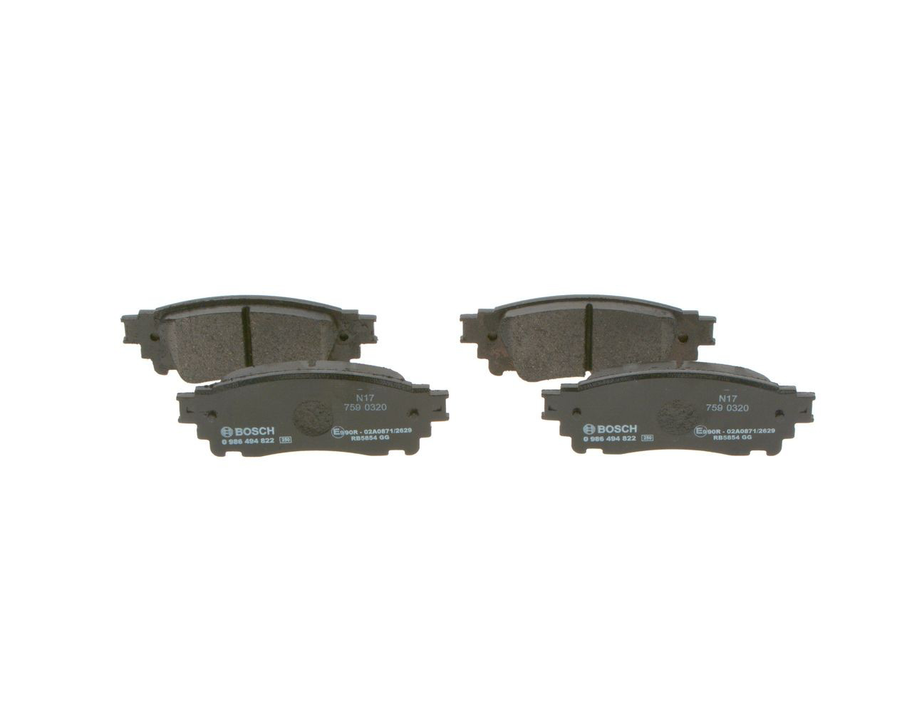 Купити 0986494822 Bosch Задні колодки