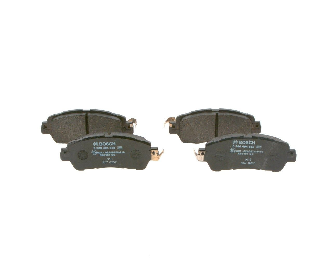0986494832 Bosch Передні гальмівні колодки