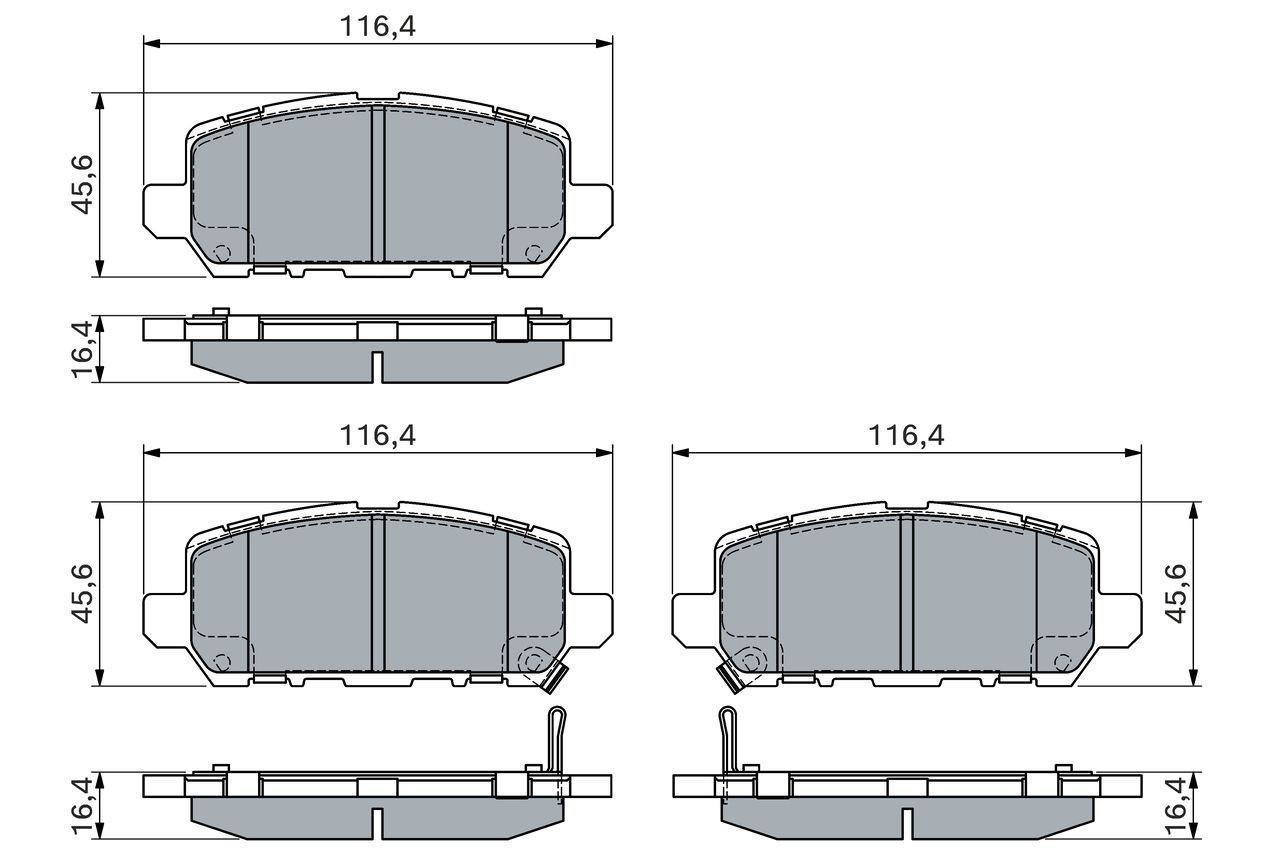 0986494838 Bosch Колодки гальмівні задні, дискові
