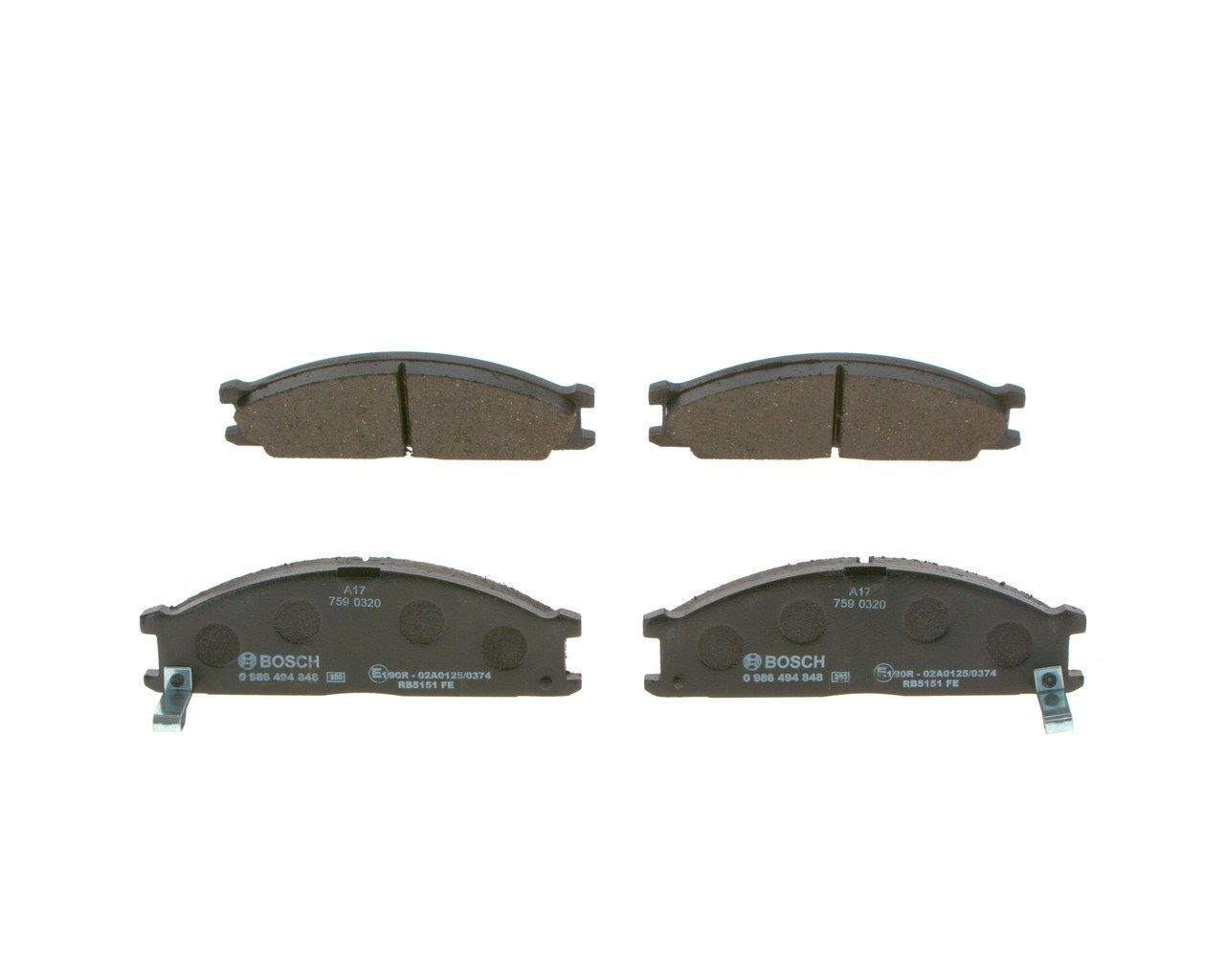 Гальмівні колодки Bosch 0986494848 ціна, від 24.13 USD