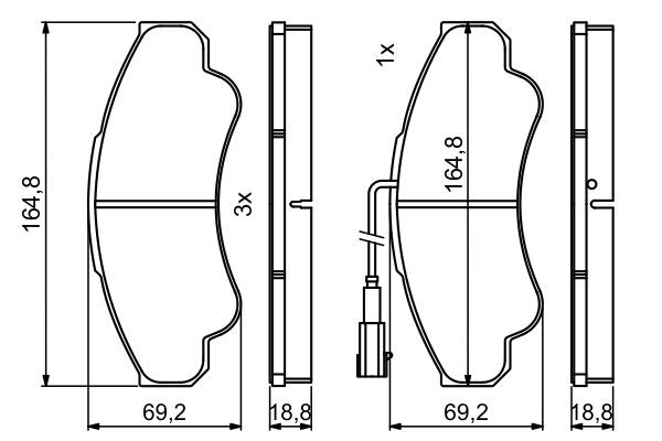 Купити 0986494850 Bosch Колодки гальмівні передні, дискові