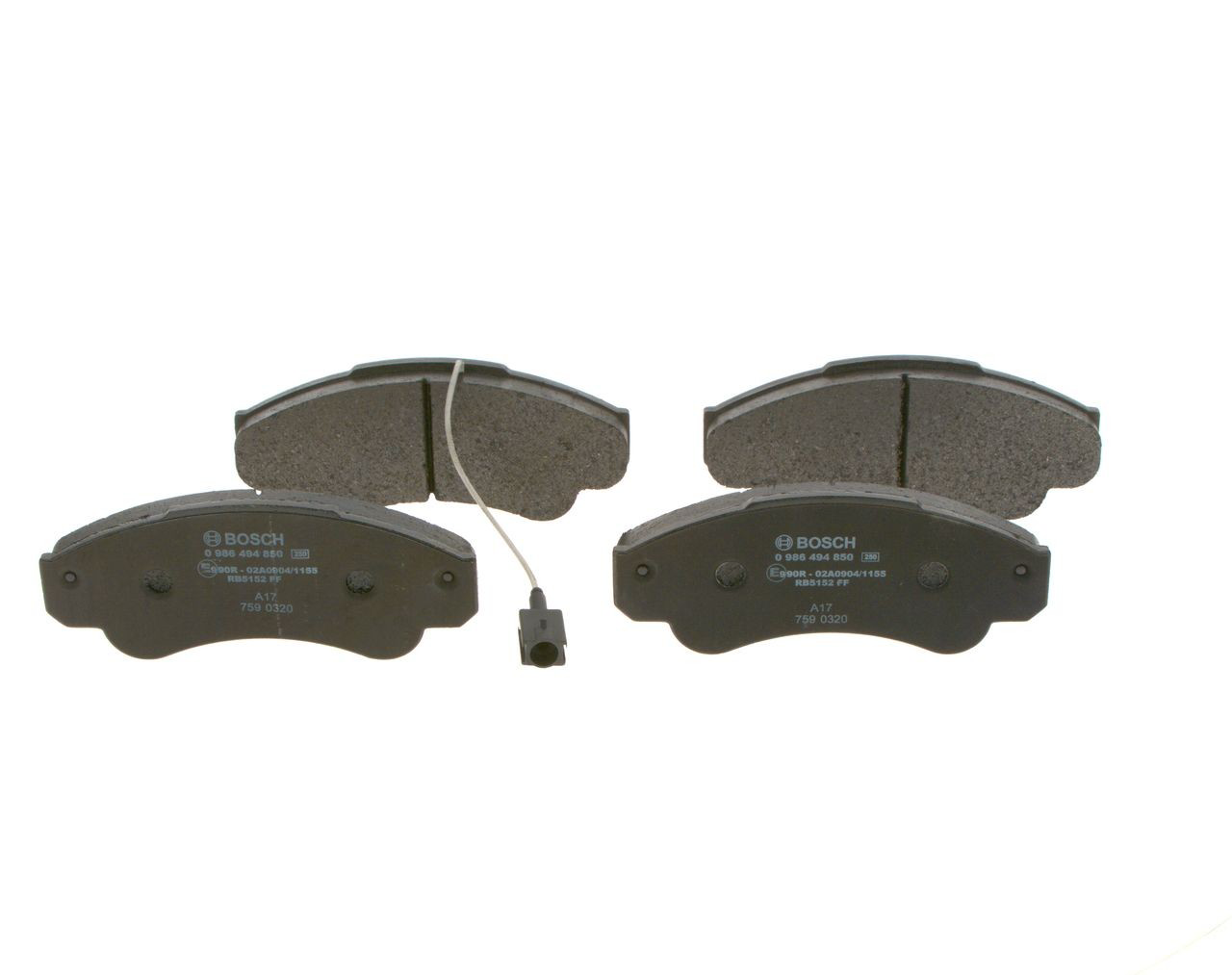 0986494850 Bosch Передні гальмівні колодки