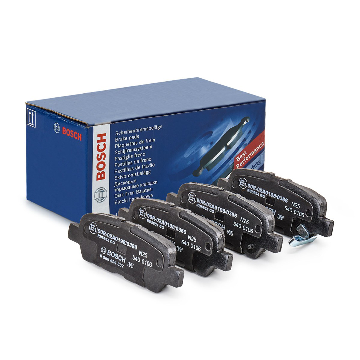 Задні гальмівні колодки Bosch 0986494857 ціна, від 21.24 USD