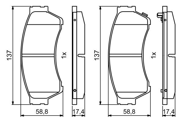 Гальмівні колодки Bosch 0986494860 ціна, від 28.22 USD