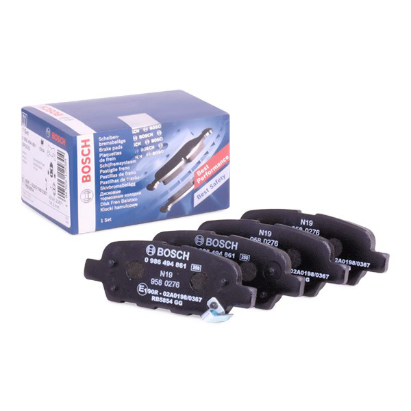 0986494861 Bosch Колодки гальмівні задні, дискові