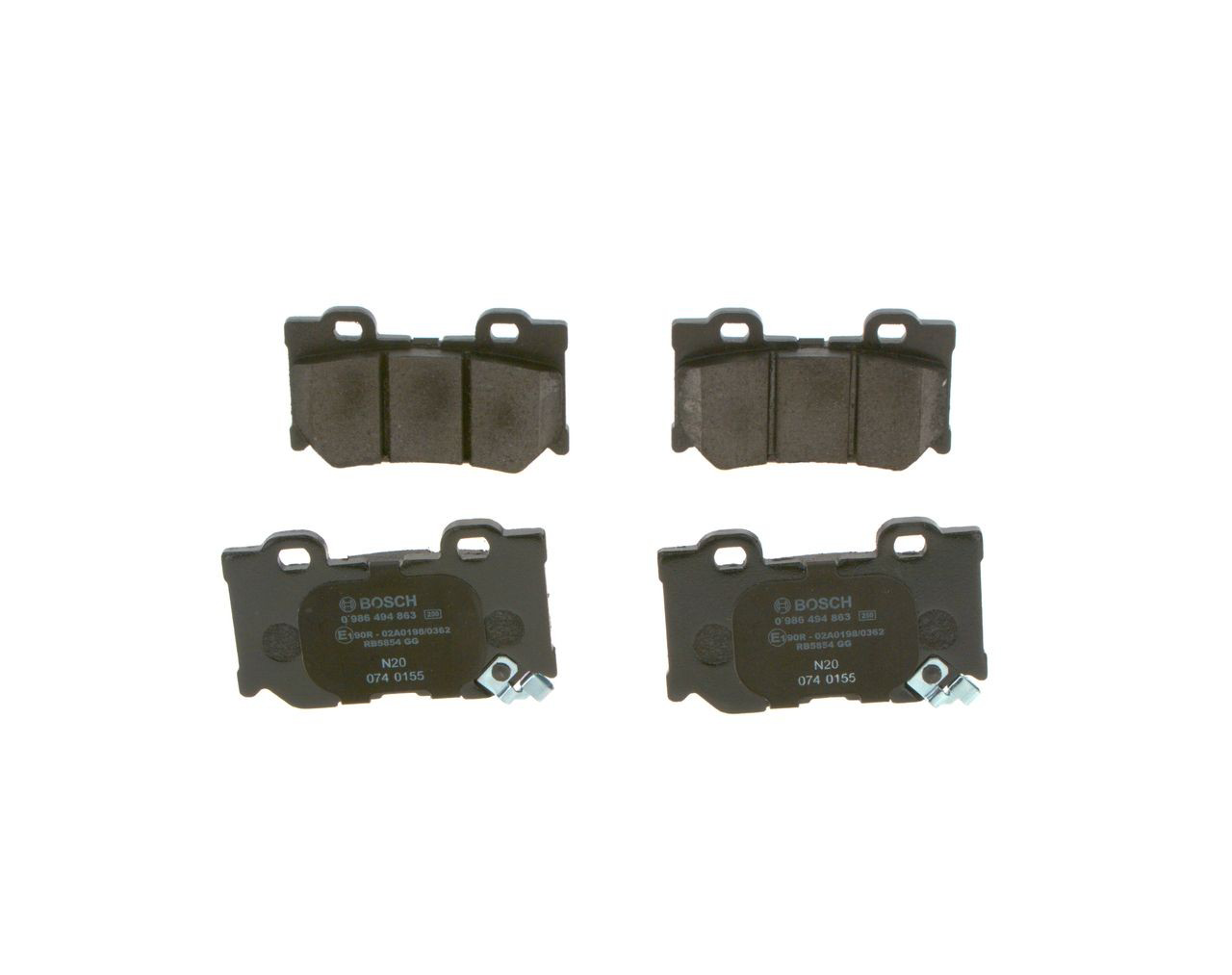 Задні гальмівні колодки Bosch 0986494863 ціна, від 24.79 USD