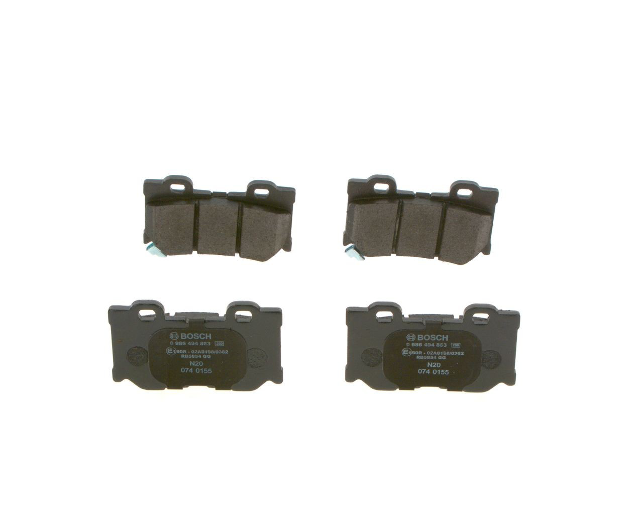 0986494863 Bosch Колодки гальмівні задні, дискові