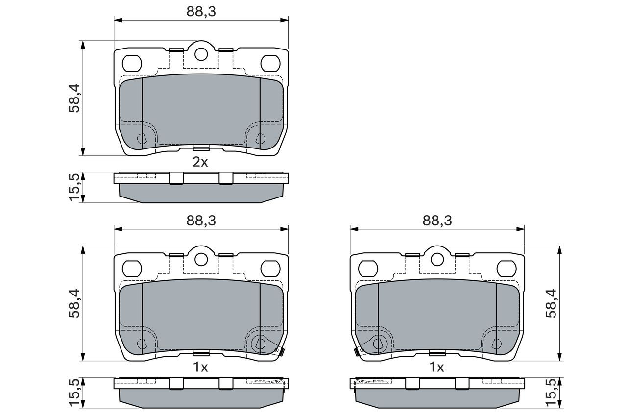 Купити 0986494891 Bosch Задні колодки
