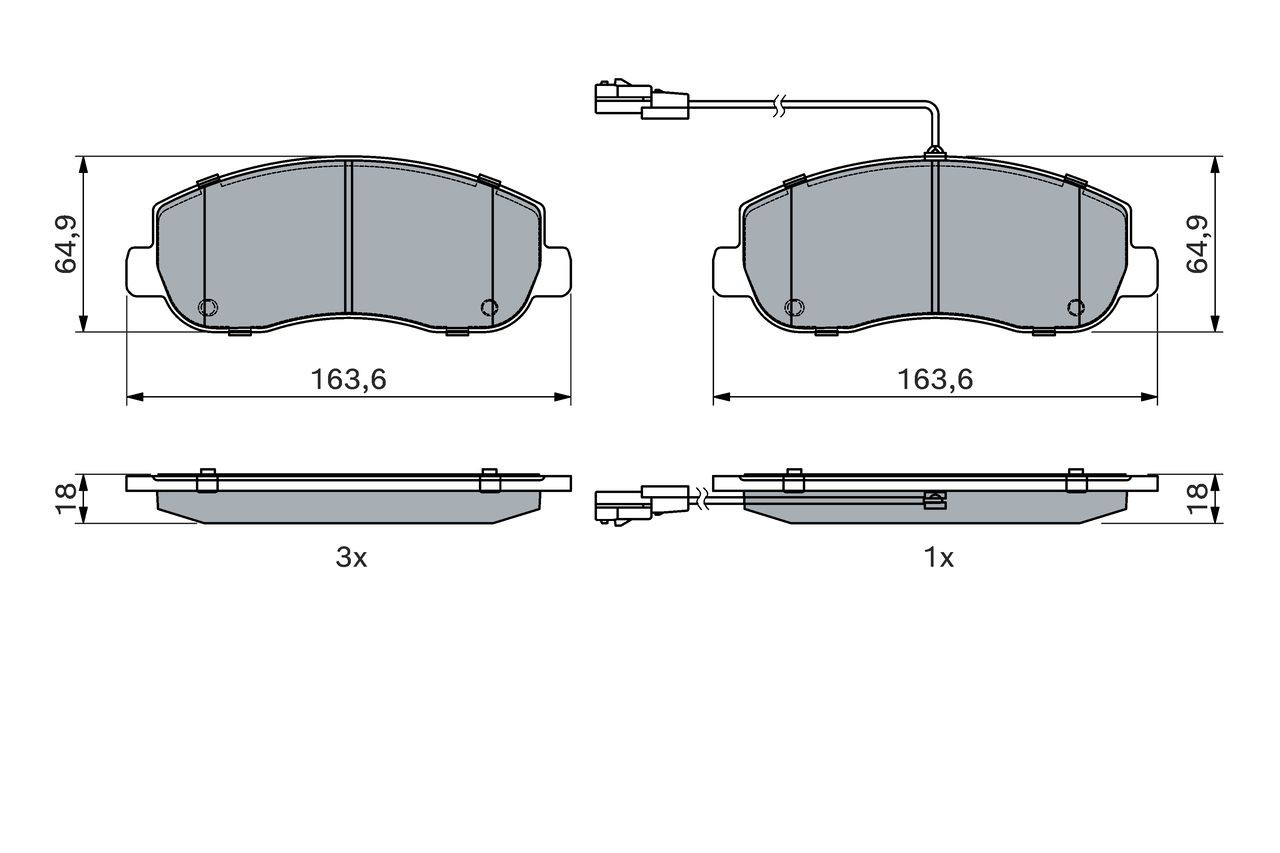 Гальмівні колодки Bosch 0986494894 ціна, від 31.67 USD