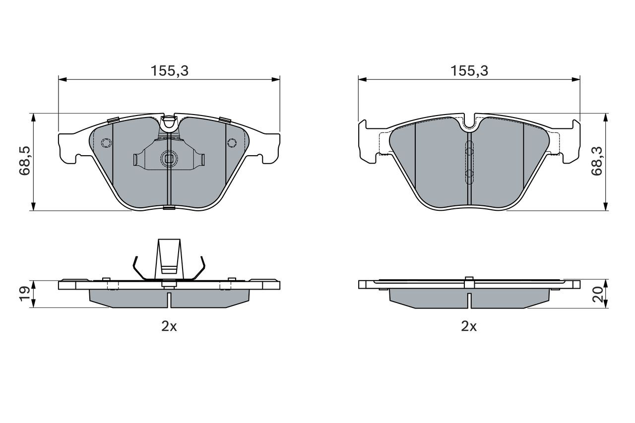 Гальмівні колодки Bosch 0986494898 ціна, від 67.16 USD