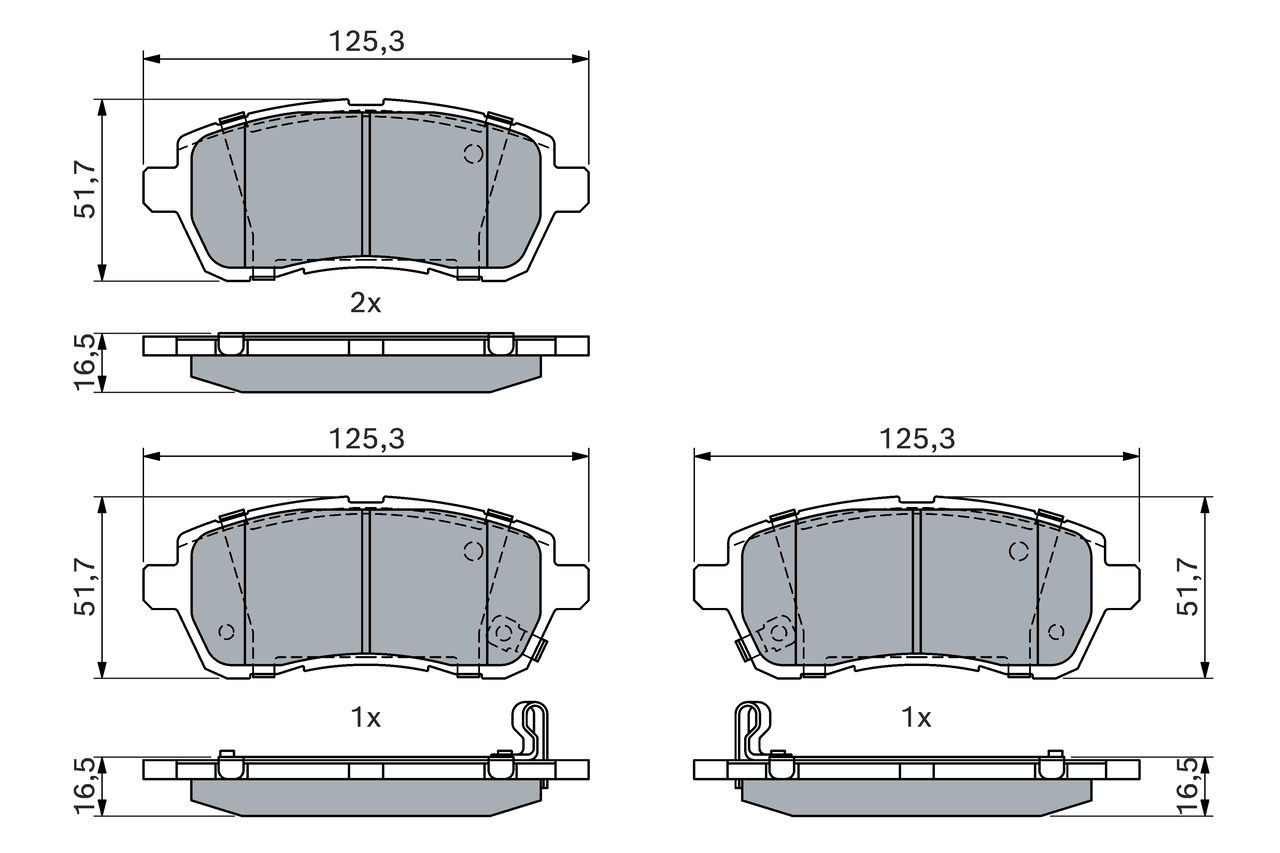Передні тормозні колодки 0986494904 Bosch