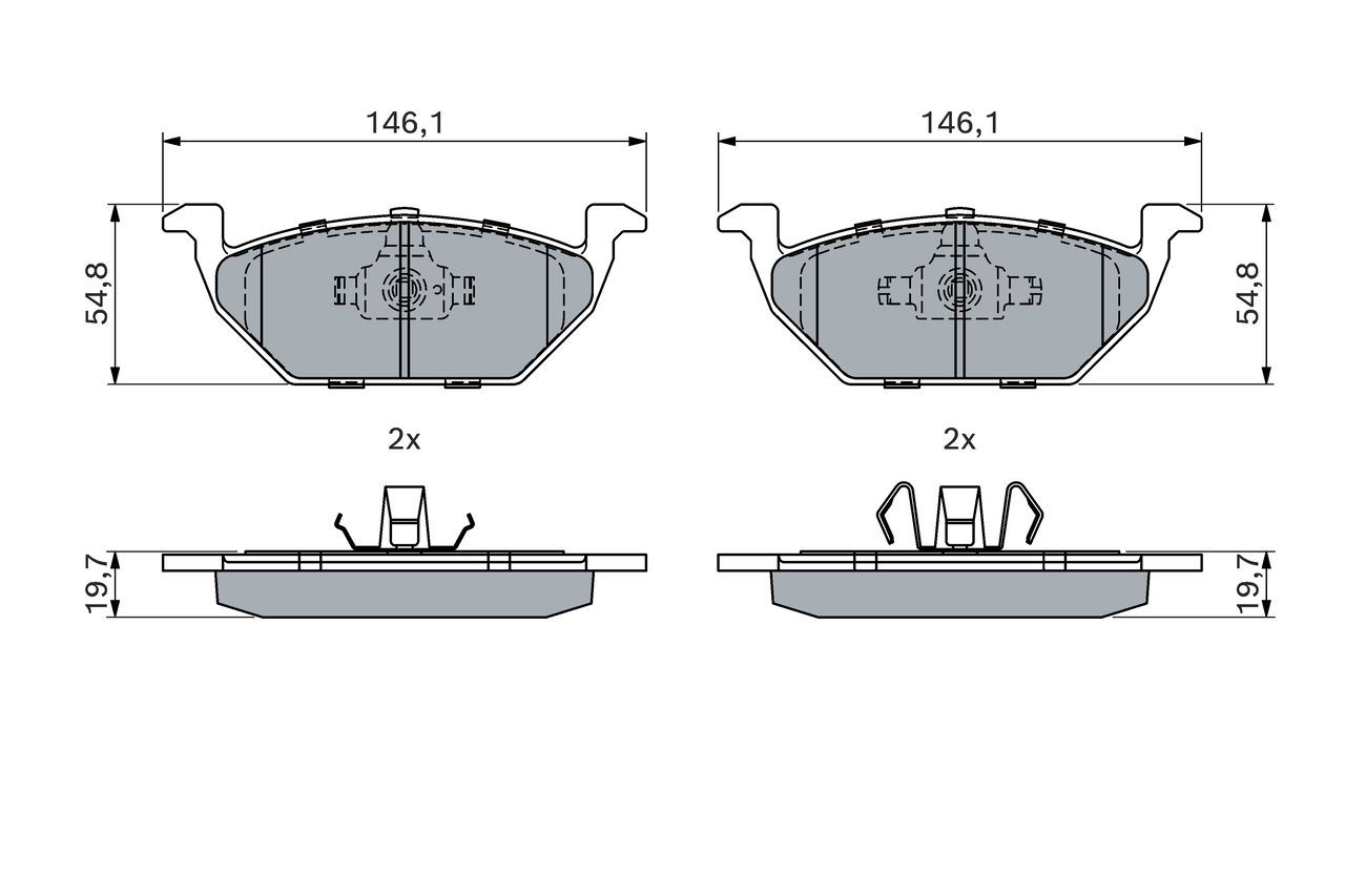 Передні тормозні колодки 0986494925 Bosch