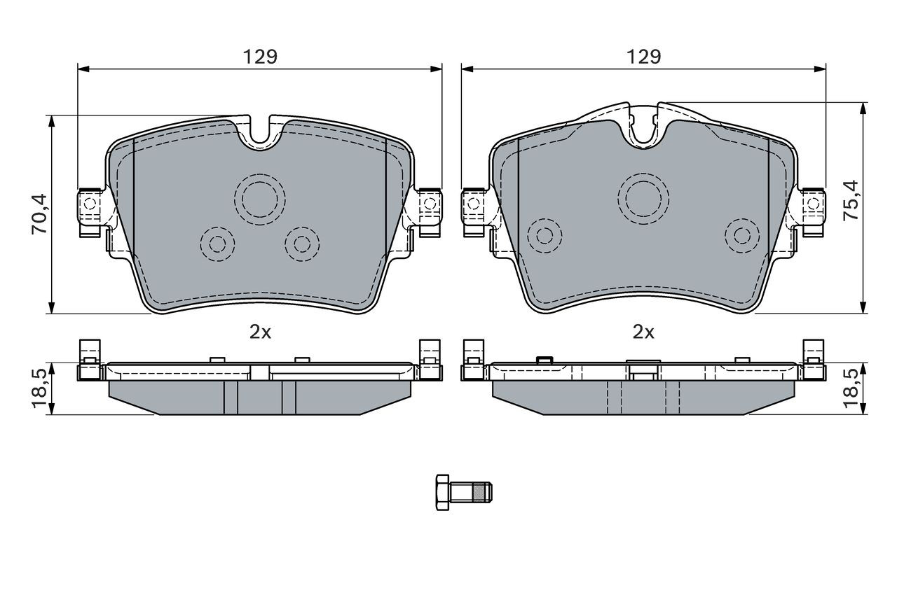 Передні тормозні колодки 0986494940 Bosch