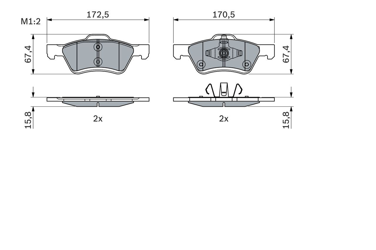 Гальмівні колодки Bosch 0986494960 ціна, від 47.16 USD