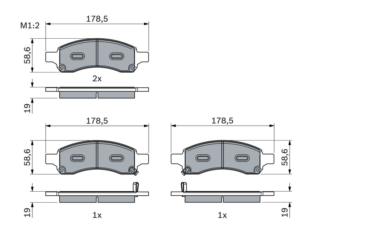 Купити 0986494966 Bosch Колодки гальмівні передні, дискові