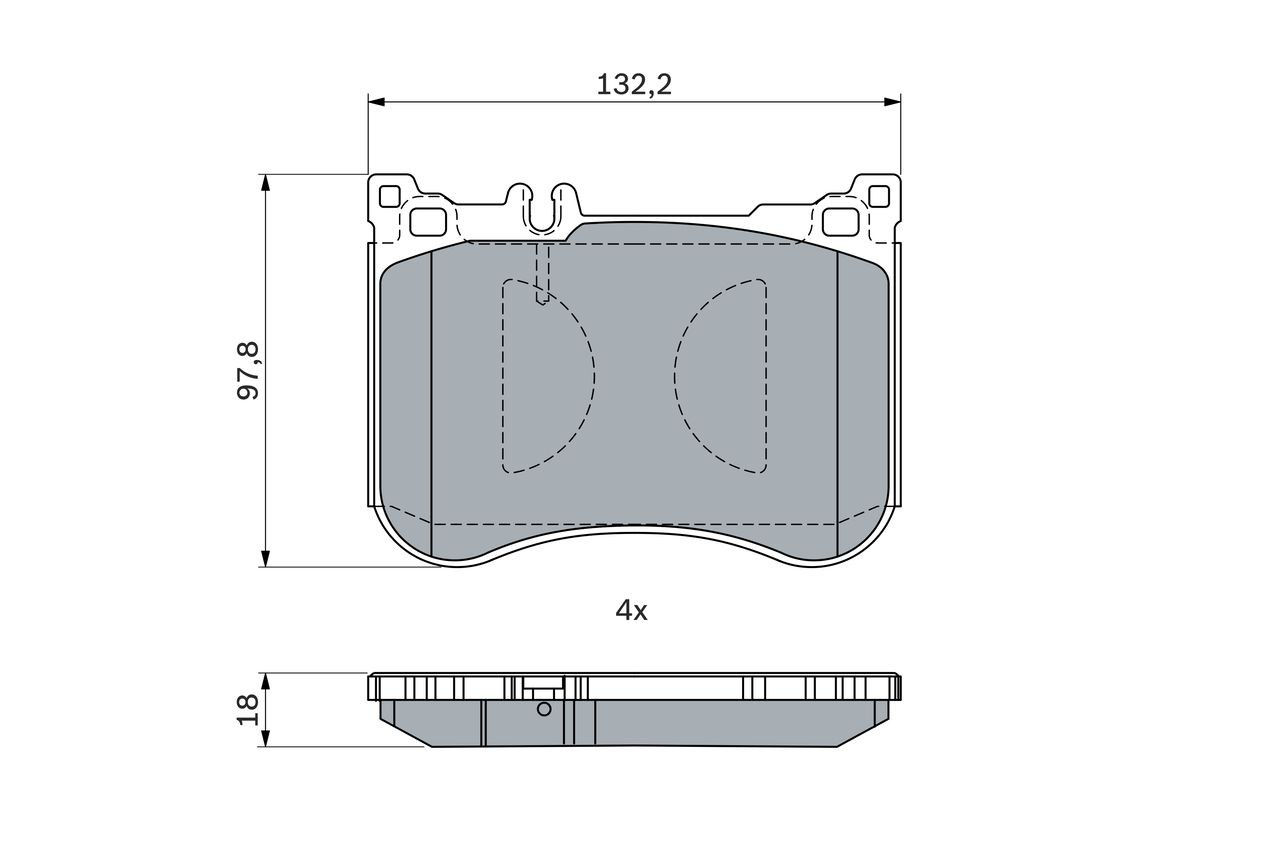 0986494968 Bosch Передні гальмівні колодки