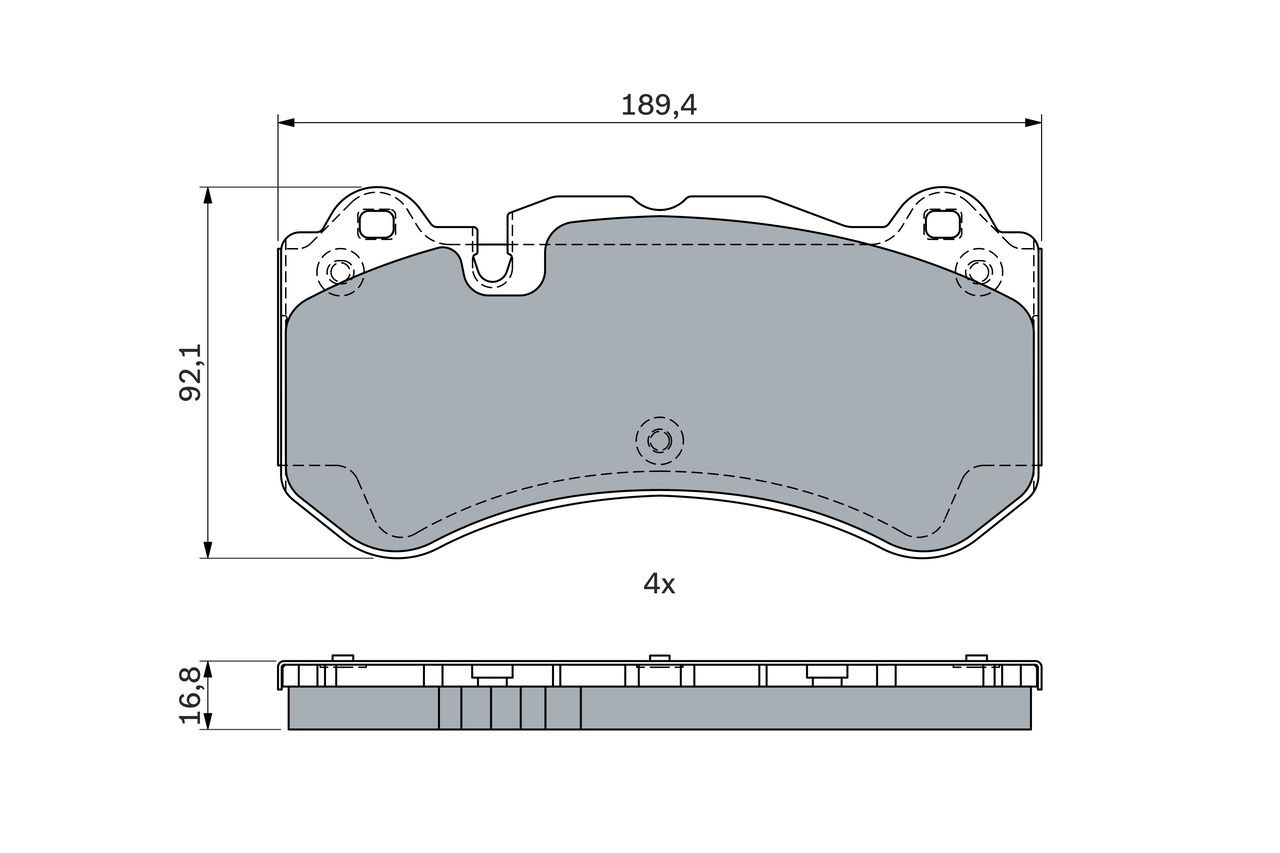 0986494970 Bosch Передні гальмівні колодки