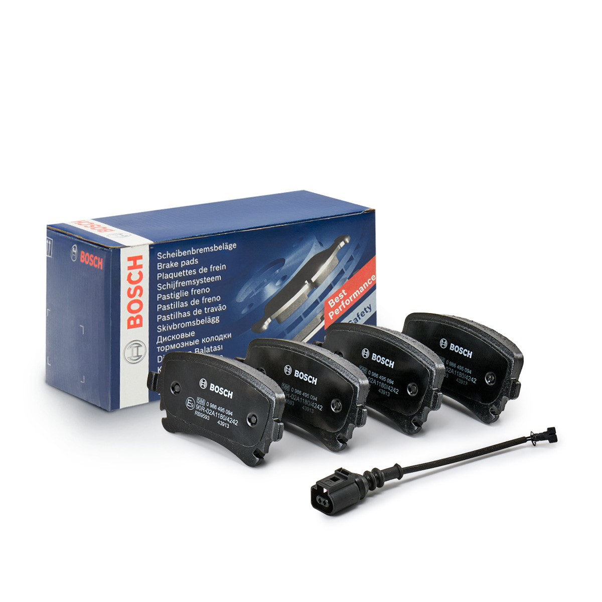 0986495094 Bosch Колодки гальмівні задні, дискові
