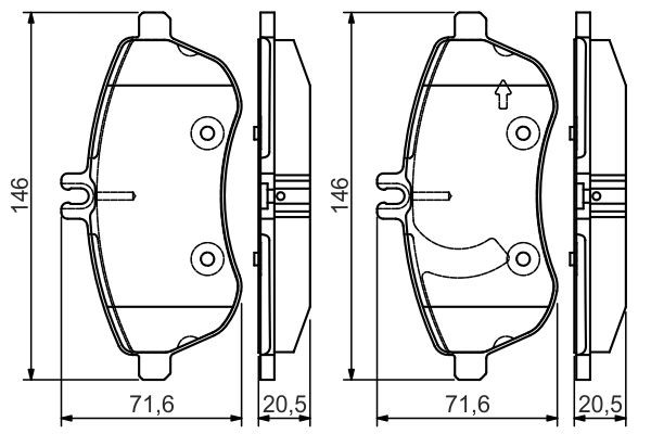 0986495104 Bosch Передні гальмівні колодки