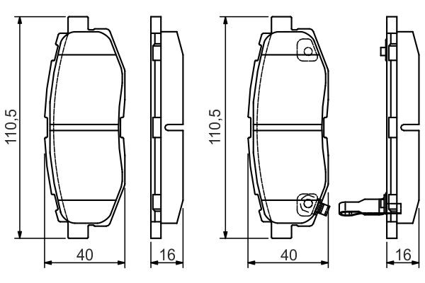 Купити 0986495135 Bosch Задні колодки