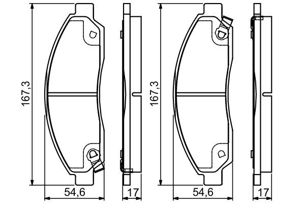 Купити 0986495159 Bosch Колодки гальмівні передні, дискові