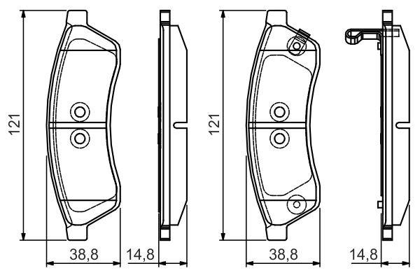 Купити 0986495168 Bosch Задні колодки