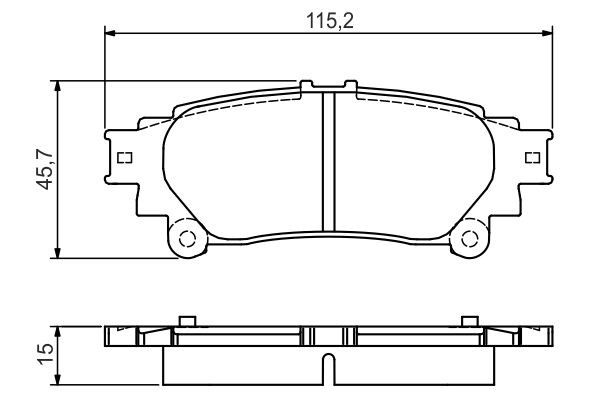 0986495174 Bosch Колодки гальмівні задні, дискові