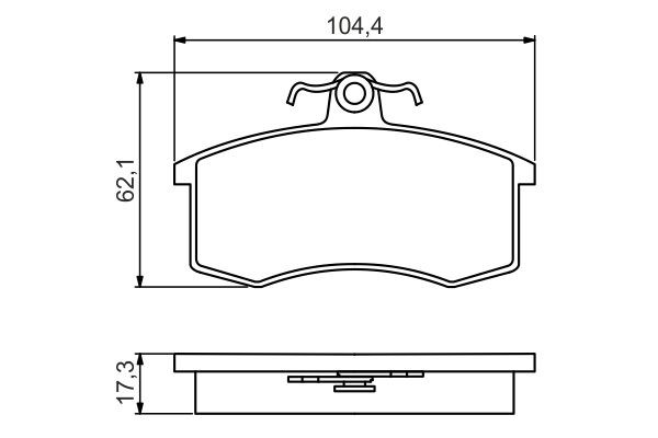Передні тормозні колодки 0986495214 Bosch