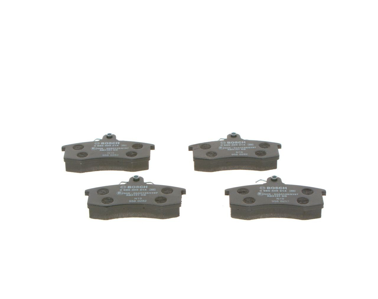 0986495214 Bosch Передні гальмівні колодки