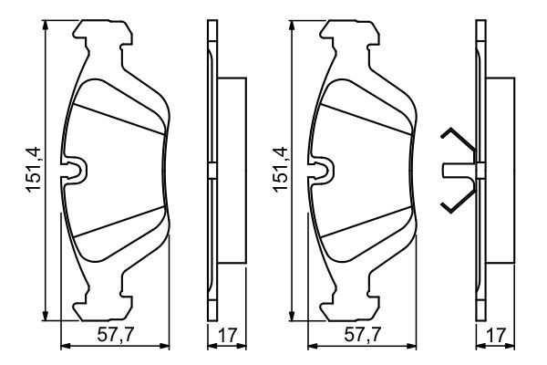 Купити 0986495229 Bosch Колодки гальмівні передні, дискові