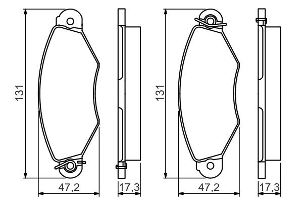 Передні тормозні колодки 0986495235 Bosch