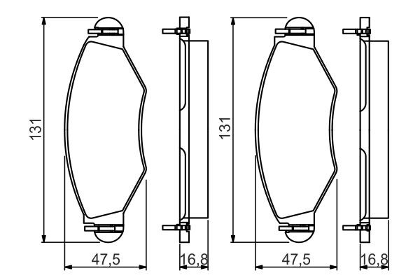 0986495244 Bosch Передні гальмівні колодки