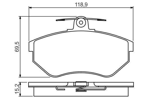 Купити 0986495246 Bosch Колодки гальмівні передні, дискові