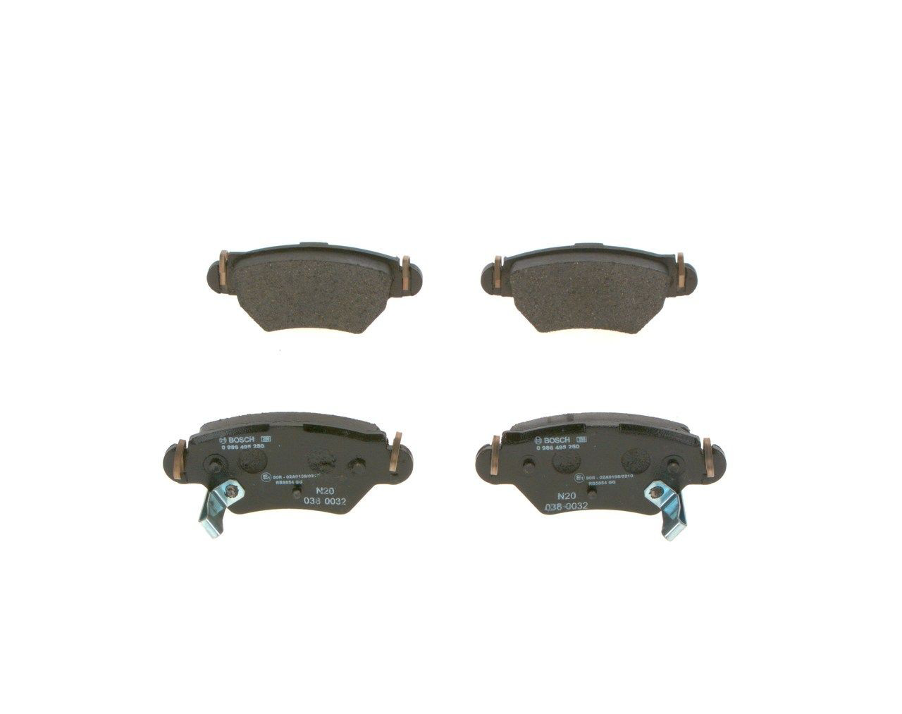 Задні гальмівні колодки Bosch 0986495250 ціна, від 16.57 USD