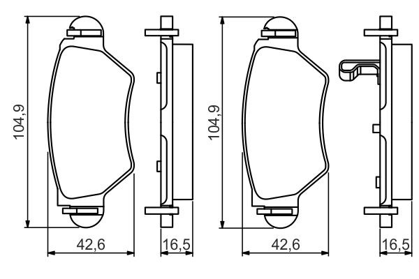 0986495250 Bosch Колодки гальмівні задні, дискові