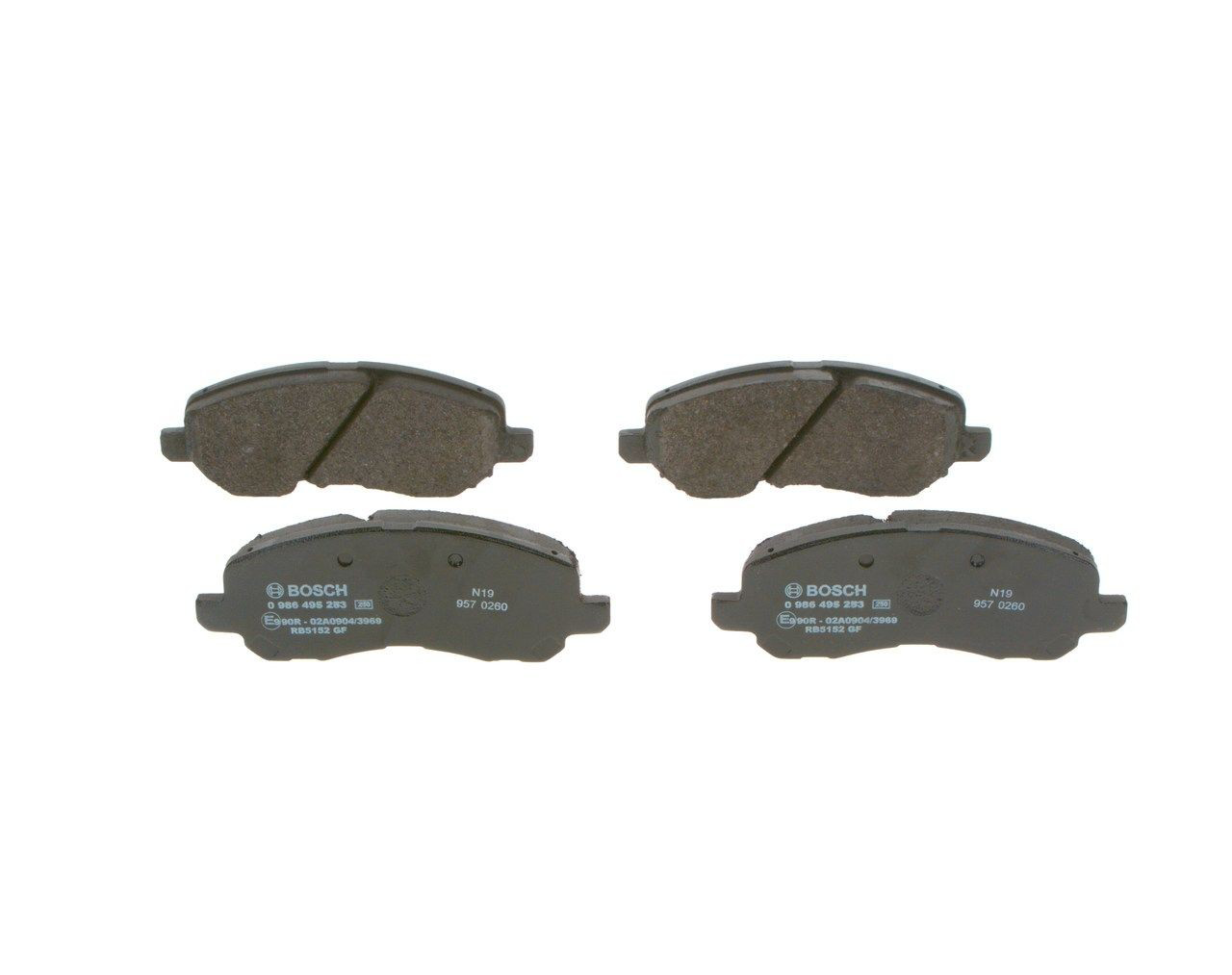 0986495253 Bosch Передні гальмівні колодки