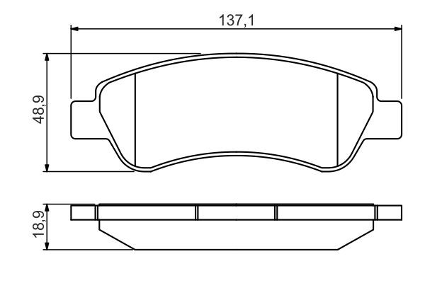 0986495254 Bosch Колодки гальмівні задні, дискові