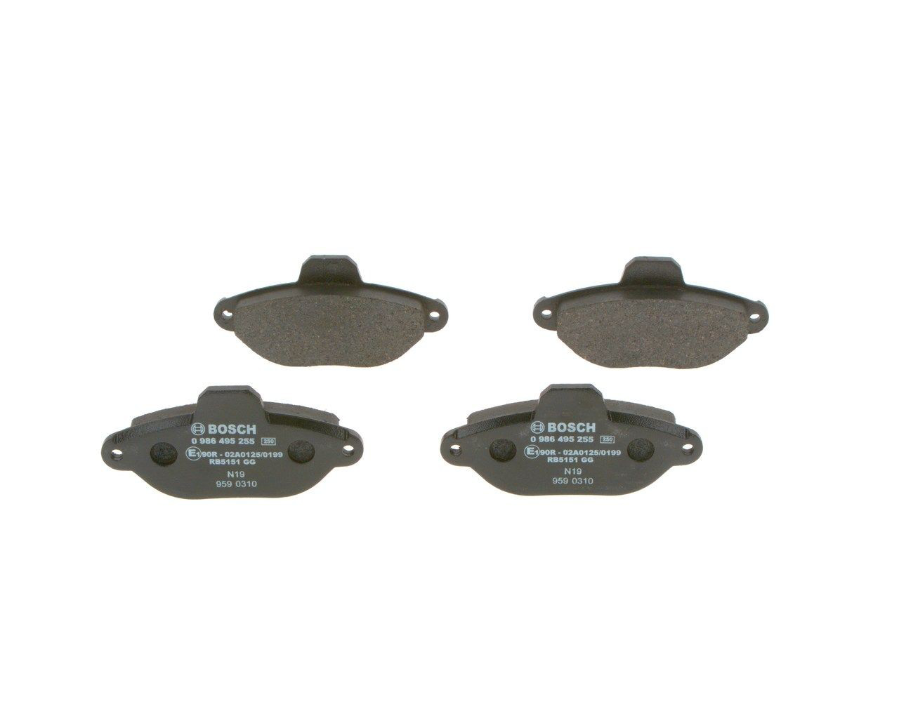 0986495255 Bosch Передні гальмівні колодки