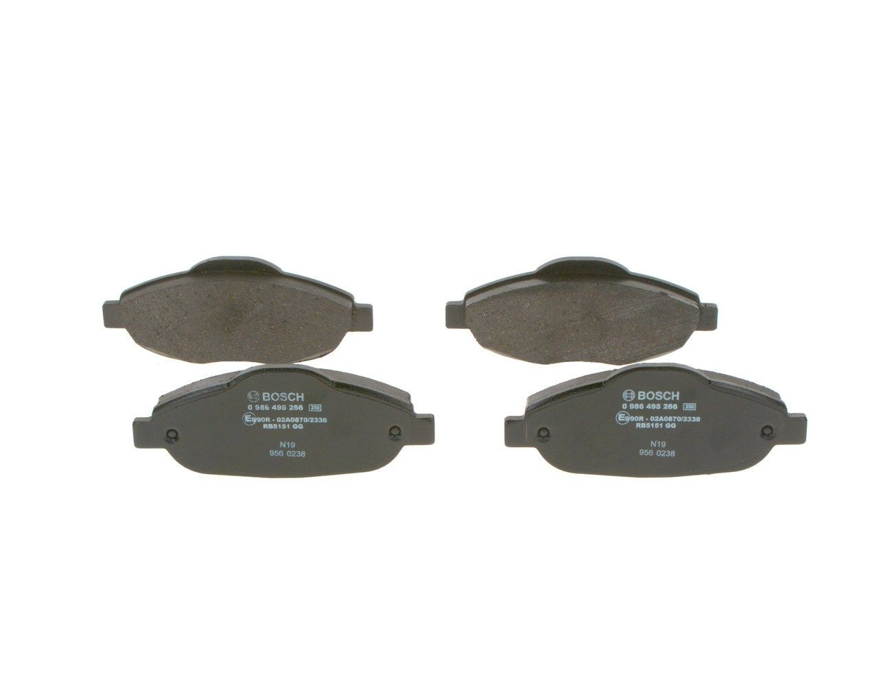 0986495266 Bosch Передні гальмівні колодки