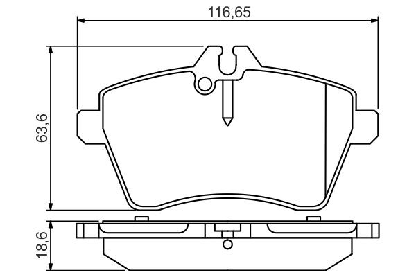 Купити 0986495273 Bosch Колодки гальмівні передні, дискові