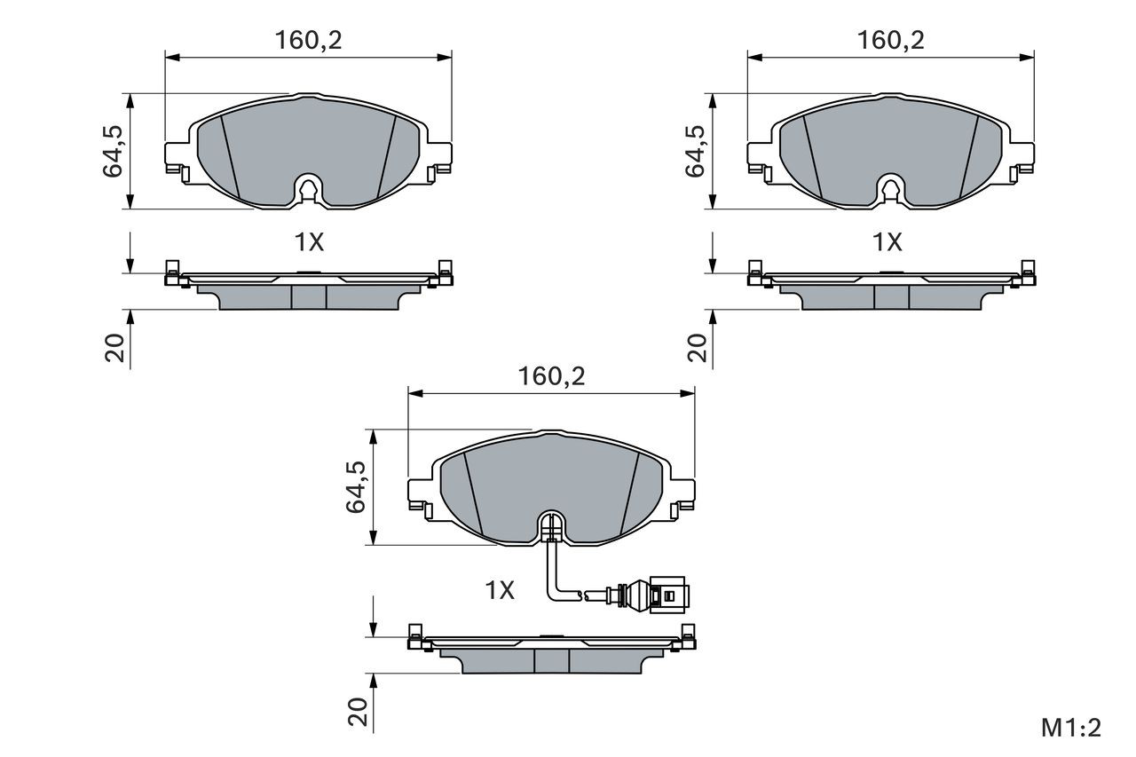 0986495347 Bosch Передні гальмівні колодки