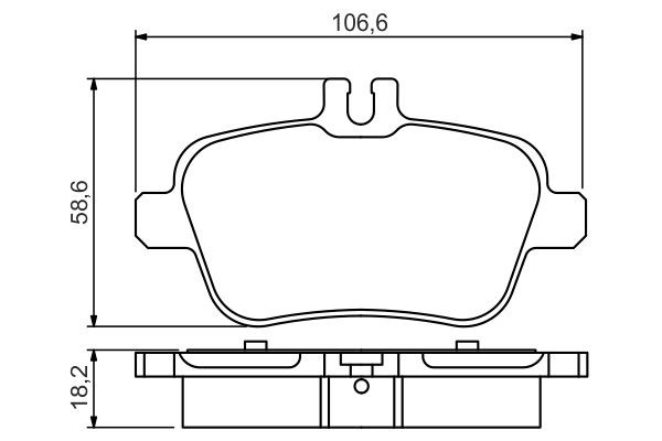 0986495348 Bosch Колодки гальмівні задні, дискові