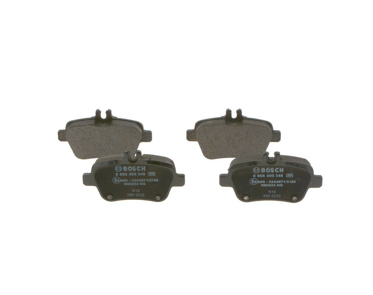 0986495348 Bosch Колодки гальмівні задні, дискові
