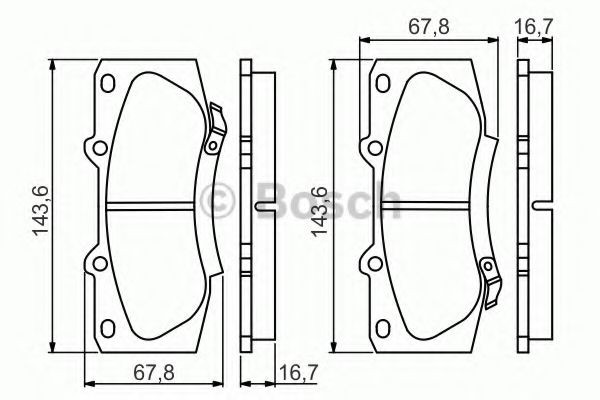 0986495352 Bosch Передні гальмівні колодки